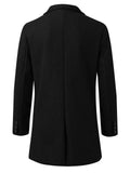 Men's Winter Slim Fit Lapel Collar Warm Mid-length Blazer Coat