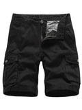 Mens Casual Multi-Pockets Outdoor Cotton Cargo Shorts