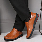 Men's Fashion Breathable Slip-on Business Formal Leather Shoes