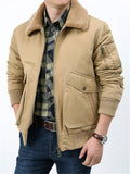 Middle-aged Autumn Winter Thickened Men's Pure Jacket