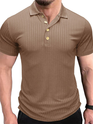 Slim Lapel Fit Summer Short Male Polo Shirts