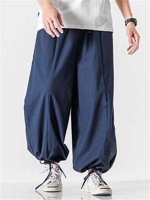 Casual Hip Hop Loose Straight Pants With Adjustable Stripe