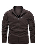 Mens Warm Outdoor Motorcycle Fashion Knitted Jackets