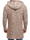 Male Autumn Winter Mid Length Hooded Cardigan Sweaters