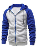 Casual Contrast Color Athletic Mens Work Hoodie in Autumn Winter