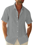 Men's Summer Casual Single Breasted Button Shirts