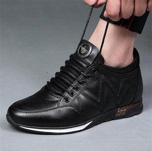 Business High Increasing Casual Lace Up Leather Shoes