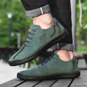 Men's Breathable Lace Up Plus Size PU Loafers