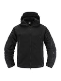 New Casual Fashion Solid Color Fleece Hooded Zipper Jacket For Men