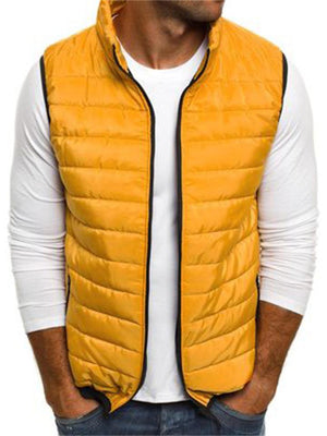 Men's Casual Stand-Collar Quilted Puffer Vest