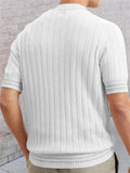 Men's Stylish Chic Button Lapel Short Sleeve Sweaters