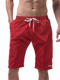 Mens Casual Summer Beach Knee Shorts