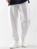 Fashion Comfy Pure Color Loose Patchwork Ankle Pants