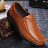 Men's Fashion Breathable Slip-on Business Formal Leather Shoes