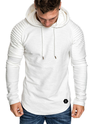 Casual Long Sleeve Pullover Sportswear Orange Hoodies for Men