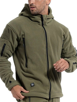 Men's Outdoor Warm Polartec Hooded Jackets