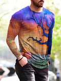 Long Sleeve Round Neck Halloween Shirts for Men