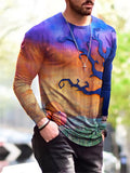 Long Sleeve Round Neck Halloween Shirts for Men