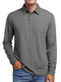 Mens Fashion Casual Striped Sports Long Sleeve Shirts