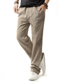 Loose Casual Linen Sports Straight Trousers Slacks