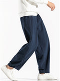 Baggy Straight Comfy Cotton&Linen Hip Hop Harem Pants