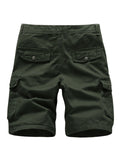 Mens Casual Multi-Pockets Outdoor Cotton Cargo Shorts