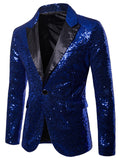 Trendy Men's Prom Performance Shiny Sequins Jackets