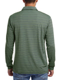 Mens Fashion Casual Striped Sports Long Sleeve Shirts