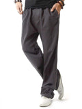 Loose Casual Linen Sports Straight Trousers Slacks