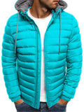 Men's Hooded Lightweight Zip Cotton-Padded Coat