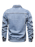 Mens Classic Casual Long Sleeve Jean Jacket