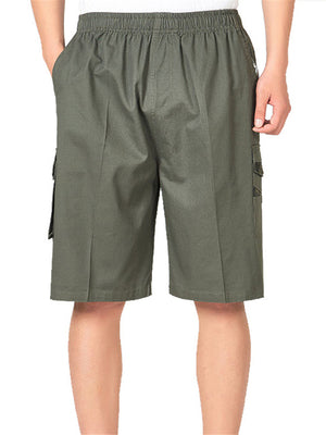 Comfy Plain Casual Loose Knee Shorts For Men