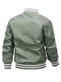 Trendy Vivid Men's Autumn Winter Stand-up Varsity Jacket