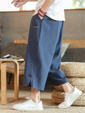 Casual Hip Hop Knit Linen Workout Harem Pants