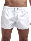 Mens Summer Comfy Solid Color Beach Shorts