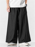 Casual Hip Hop Loose Straight Pants With Adjustable Stripe