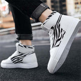 Mens Fashion Patchwork Zebra Print Breathable CasualShoes