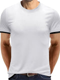 Summer Leisure Short Sleeve Pullover Slim T-shirts For Men