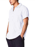 Stylish Pullover Turn-down Collar Male Shirts with Pocket