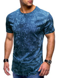 Men's Hip Hop Tie-dye Short Sleeve Crewneck T-shirt