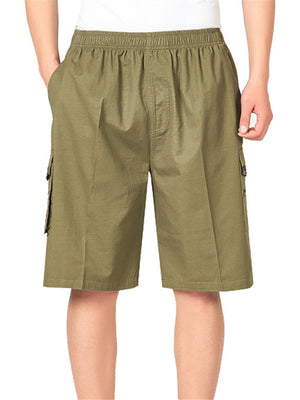 Comfy Plain Casual Loose Knee Shorts For Men