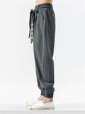 Loose Classic Oversized Cotton&Linen Ankle Pants