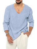 2023 New Fashion Casual Men's V-Neck Sweaters