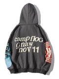 Fashion Print Personality Drawstring Hooded Hoodies