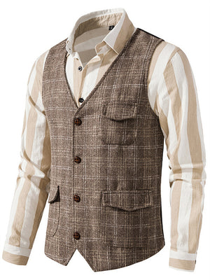 Mens Vintage Temperament Trendy Waistcoat