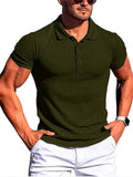 Male Summer Skinny Running Sports Fitness Wear Polo Shirts