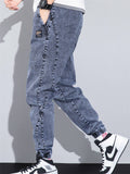 Breathable Wearable Plain Denim Ankle Pants