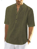 Male Fashion Casual Cozy Linen Button Shirts