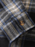 Men's Fashion Daily Wear Plaid Button Up Plush Thermal Coats