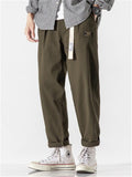 Fashion Loose Straight Cropped Cargo Trousers